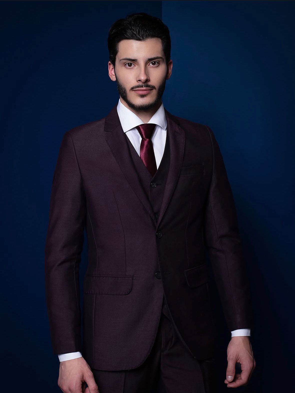 Traje Bordô Três Peças — Social Express
